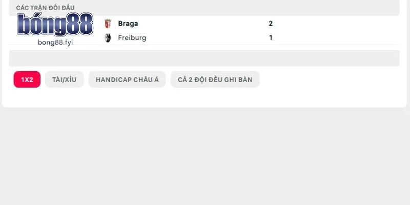 Soi kèo Freiburg vs SC Braga qua chạm trán trước đây